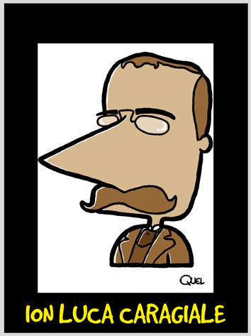 Cartoon: ION LUCA CARAGIALE CARICATURE (medium) by QUEL tagged ion,luca,caragiale,caricature