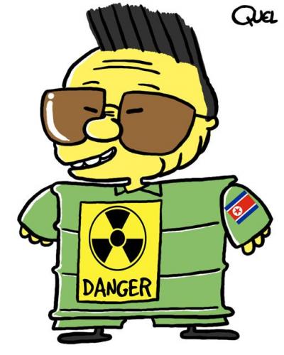 Cartoon: KIM JONG IL RADIOACTIVE MAN (medium) by QUEL tagged kim,jong,il,radioactive,man