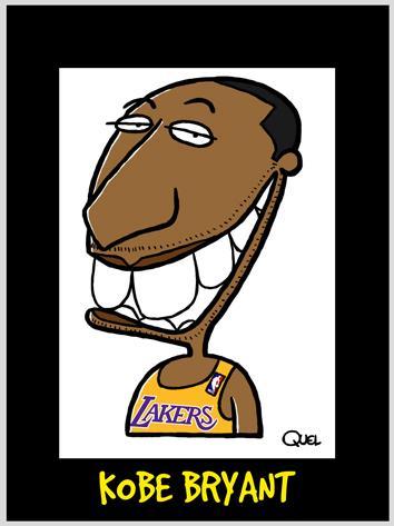 Cartoon: KOBE BRYANT CARICATURE (medium) by QUEL tagged kobe,bryant,caricature