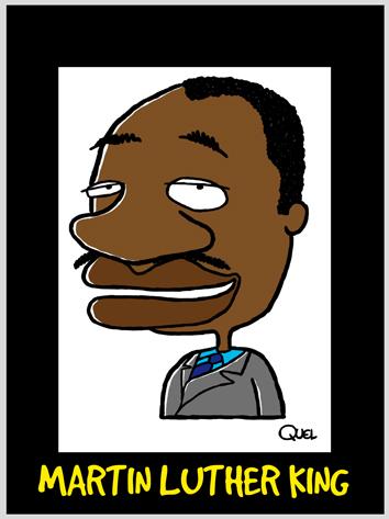 Cartoon: MARTIN LUTHER KING CARICATURE (medium) by QUEL tagged martin,luther,king,caricature