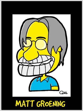 Cartoon: MATT GROENING CARICATURE (medium) by QUEL tagged matt,groening,caricature