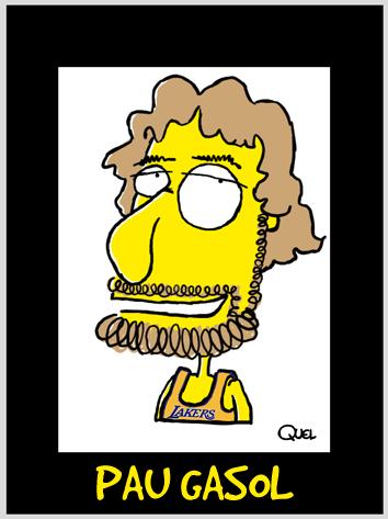 Cartoon: Pau Gasol Caricature (medium) by QUEL tagged pau,gasol,caricature