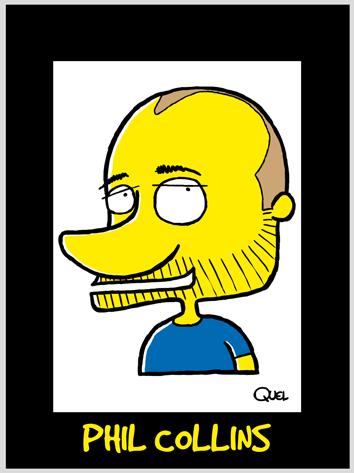 Cartoon: Phil Collins Caricature (medium) by QUEL tagged phil,collins,caricature