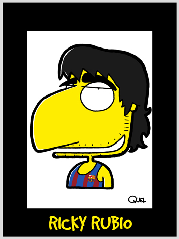 Cartoon: RICKY RUBIO CARICATURE (medium) by QUEL tagged ricky,rubio,caricature