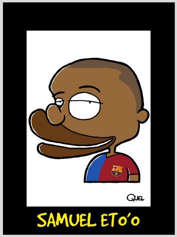 Cartoon: SAMUEL ETO O CARICATURE (medium) by QUEL tagged samuel,eto,caricature