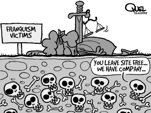 Cartoon: THE CRIMES OF THE FRANQUISM (medium) by QUEL tagged crimes,franquism,spanish,civil,war,the