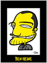Cartoon: BEN HEINE CARICATURE (small) by QUEL tagged ben,heine,caricature
