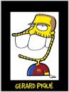 Cartoon: GERARD PIQUE CARICATURE (small) by QUEL tagged gerard pique caricature