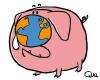 Cartoon: H1N1 MEXICAN SWINE FLU VIRUS (small) by QUEL tagged h1n1,mexican,swine,flu,virus