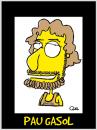 Cartoon: Pau Gasol Caricature (small) by QUEL tagged pau gasol caricature