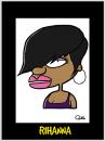 Cartoon: RIHANNA CARICATURE (small) by QUEL tagged rihanna,caricature