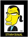 Cartoon: STEVEN SEAGAL CARICATURE (small) by QUEL tagged steven,seagal,caricature