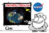 Cartoon: UARS SATELLITE IMPACT PREDICTION (small) by QUEL tagged uars,satellite,impact,prediction