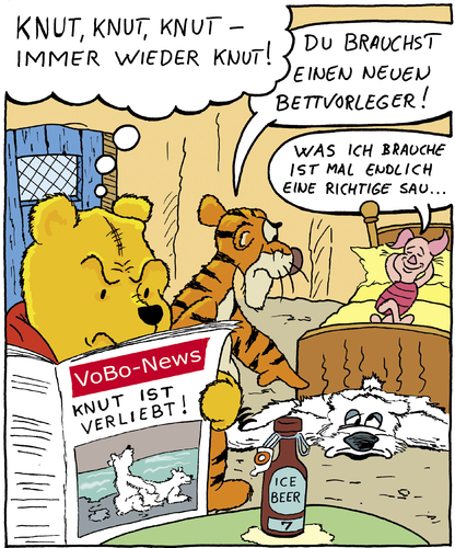 Cartoon: 1vobobild007 (medium) by VoBo tagged disney,cartoon,pooh,tigger,pig,piglet,knut,ice,polar,bear,sau,tiger,winnie,beer,bier,bär,disney,cartoon,winnie pooh,geschichte,kinder,figuren,bär,tiger,knut,zoo,eifersucht,eifersüchtig,winnie,pooh