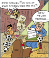 Cartoon: 1vobobild009 (small) by VoBo tagged fussball,soccer,wm,world,cup,ball,spieler,sport,arbeit,reis,vertrag,contract