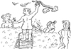 Cartoon: FKK (small) by VoBo tagged fkk,nackt,garten,frau,mann,baum,busch,gartenarbeit,sommer,schere,werkzeug