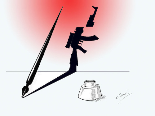 Cartoon: 45g (medium) by CEMAL TUNCER tagged mkl