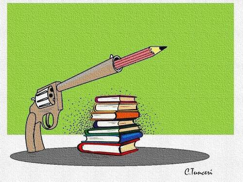 Cartoon: 46C (medium) by CEMAL TUNCER tagged evrensel