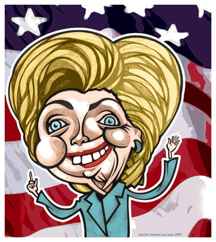 Cartoon: Hillary (medium) by pincho tagged hillary,clinton,goberment,usa,united,stated,obama