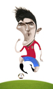 Cartoon: David Villa (small) by pincho tagged david,villa,seleccion,spain,gol,delantero,valencia,barcelona,crack,football,futbol,mundial,jabulani