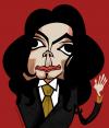 Cartoon: thekingPop (small) by pincho tagged michael,jackson,rey,king,pop,thriller,musica,music