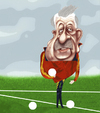 Cartoon: Vicente del Bosque (small) by pincho tagged vicente del bosque seleccionador mundial futbol football sport sudafrica madrid roja