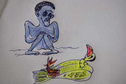 Cartoon: akbaba ve cocuk (medium) by MSB tagged akbaba,ve,cocuk