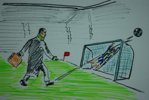 Cartoon: FUTBOL VE SIKE (medium) by MSB tagged futbol