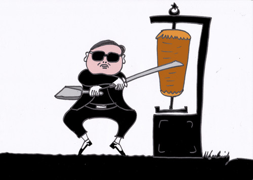 Cartoon: GANGNAMSTYLE IN TURKEY (medium) by MSB tagged gangnamstyle,in,turkey