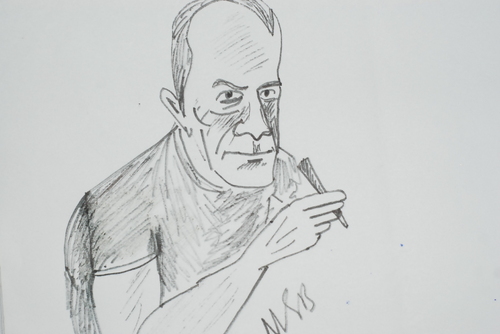 Cartoon: Hossein Kazem (medium) by MSB tagged kazem,hossein