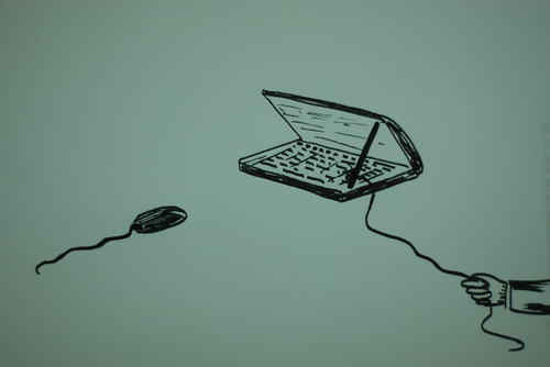 Cartoon: internet ve fare (medium) by MSB tagged internet,ve,fare