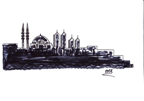 Cartoon: istanbul (medium) by MSB tagged istanbul