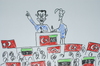 Cartoon: sarkozy cameron libyada (small) by MSB tagged libya,sarkozy,cameron