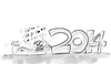 Cartoon: HAPPY NEW YEAR 2014 (small) by hamad al gayeb tagged happy,new,year