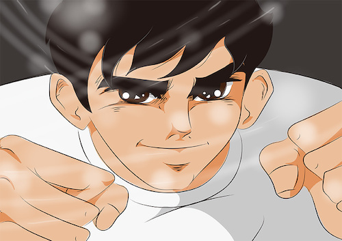 Cartoon: HIGH SCHOOL BOXER (medium) by Akiyuki Kaneto tagged boxing,japanese,anime,manga