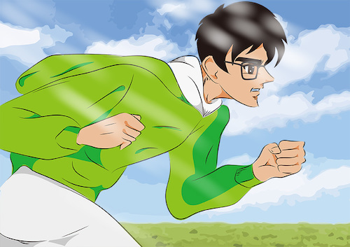 Cartoon: HIGH SCHOOL BOXER (medium) by Akiyuki Kaneto tagged boxing,japanese,anime,manga,ssports