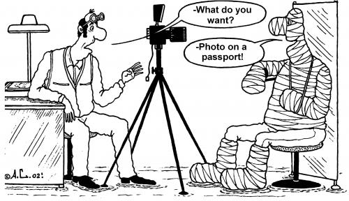Cartoon: Photograph (medium) by Aleksandr Salamatin tagged photo,passport