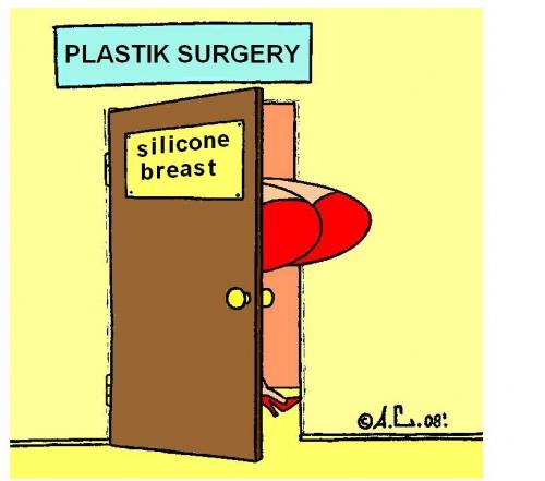 Cartoon: Plastic Surgery (medium) by Aleksandr Salamatin tagged plastic,surgery,silicone