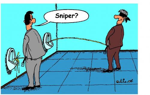 Cartoon: Sniper (medium) by Aleksandr Salamatin tagged sniper