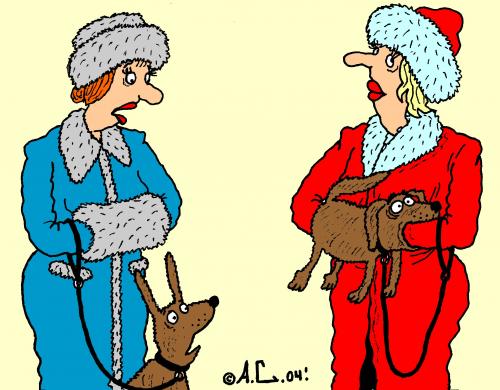 Cartoon: Winter Fashion (medium) by Aleksandr Salamatin tagged winter,fashion