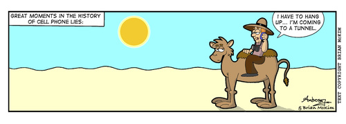 Cartoon: Cellphone (medium) by Gopher-It Comics tagged gopherit,ambrose,brianmckim,camel,phone,lie