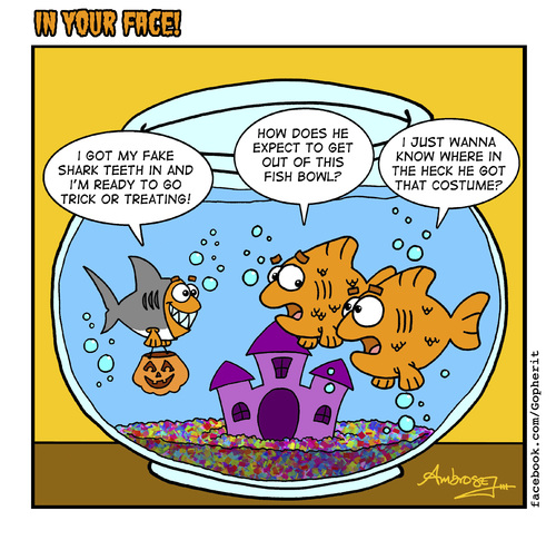 Fish Bowl By Gopher-It Comics | Media & Culture Cartoon | TOONPOOL