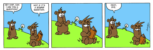 Cartoon: Stupid Question (medium) by Gopher-It Comics tagged gopherit,ambrose,ferret,island