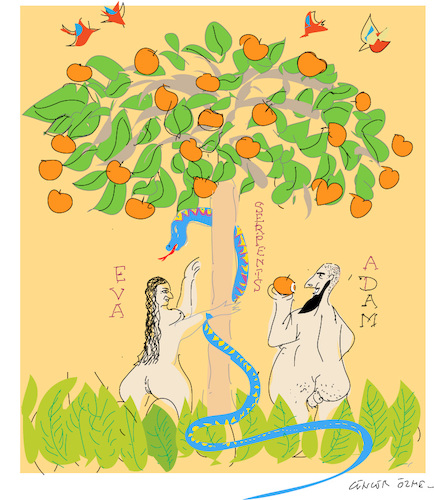 Cartoon: Adam and Eve (medium) by gungor tagged church
