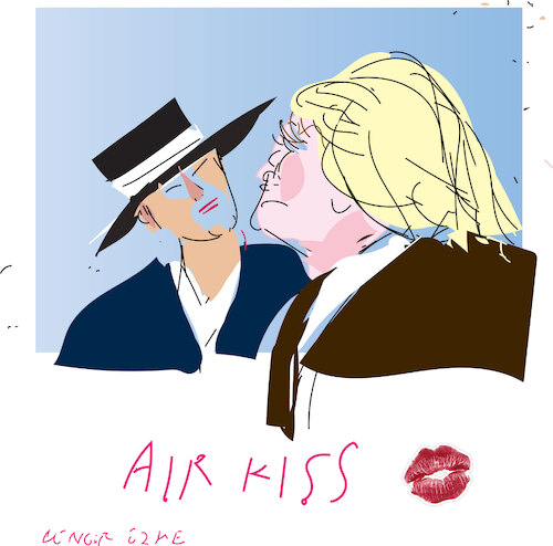 Air kiss at inauguration Air kiss at inauguration