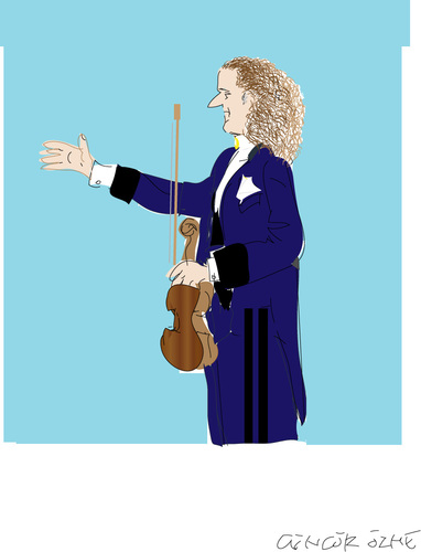 Cartoon: Andre Rieu (medium) by gungor tagged music