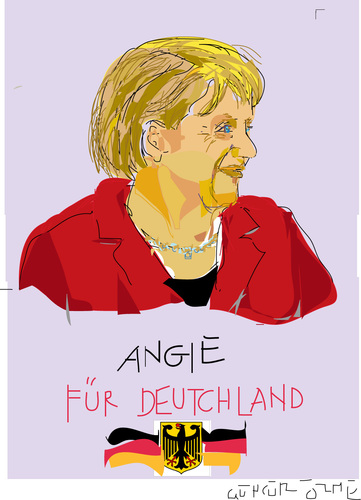 Cartoon: Angela Merkel (medium) by gungor tagged germany