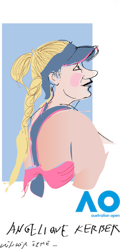 Cartoon: Angelique Kerber (medium) by gungor tagged tennis,tennis,kerber,angelique