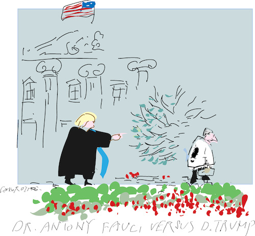 Cartoon: Anthony Fauci (medium) by gungor tagged us,us