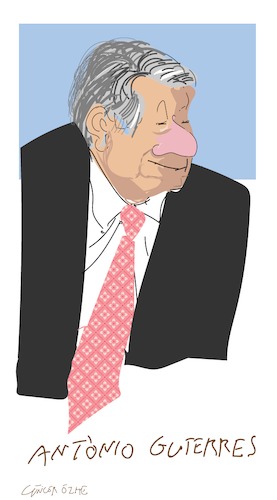 Cartoon: Antonio Guterres (medium) by gungor tagged portugal